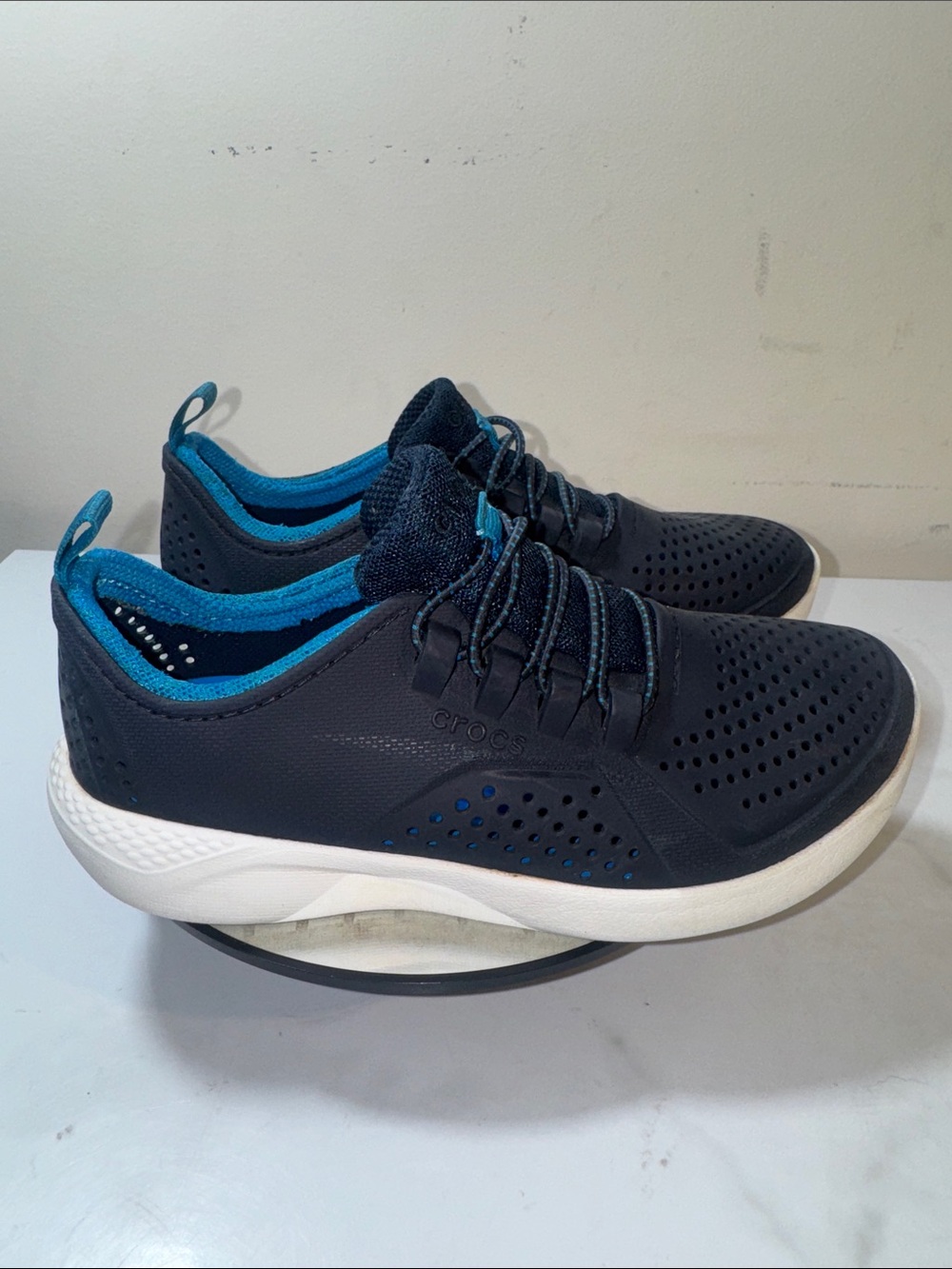 Crocs Kids Literide Pacer Navy Athletic Sneaker - Size 1